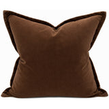 VELVET CUSHION COVER CAMEL BROWN 55X55