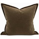 VELVET CUSHION COVER OLIVE 55X55