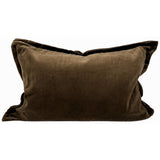 VELVET CUSHION COVER OLIVE  40X60