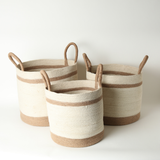 Jute set of 3 Baskets