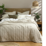 Laundered Linen Bedspread Set