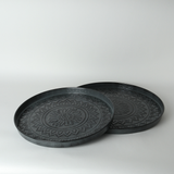 Tray - Metal with Aztec Pattern Summer