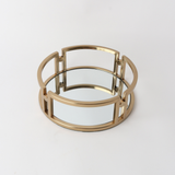 Nouveau Mirror Tray in Antique Brass