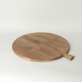 Round Wooden Platter with Handle