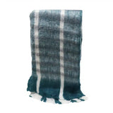 Throw - Teal, Grey & white