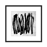 BLACK AND WHITE ABSTRACT FRAMED PRINT WALL ART MULTI SIZE SET OF 4