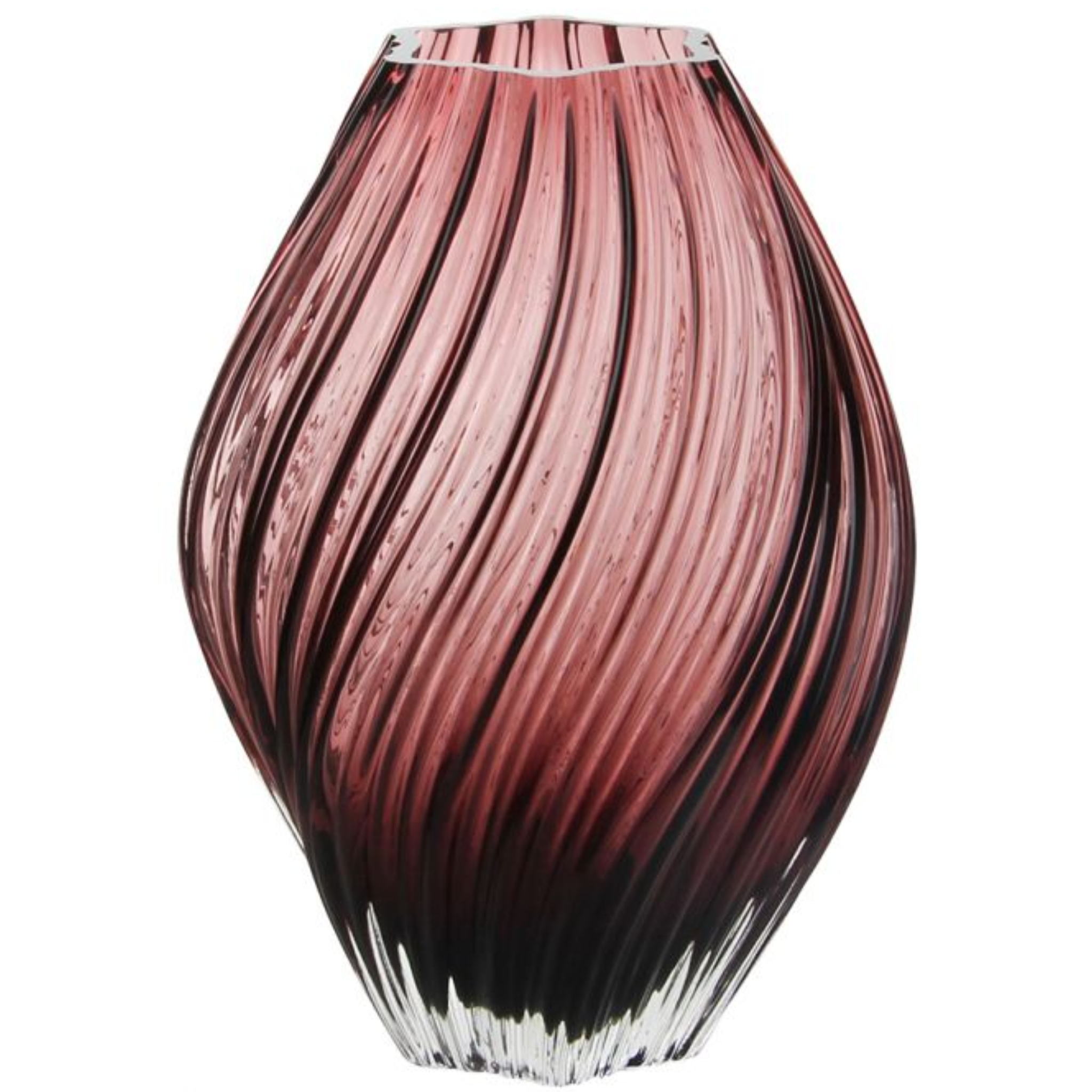 Vase - Swirl Claret Glass Vase
