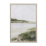 Art - Beach and Green Hills - Framed