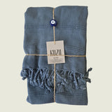 Turkish Cotton Organic Hand Dyed Towel - Stripe