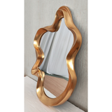 Mirror - Vintage Gold Abstract Shape