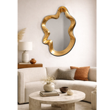 Mirror - Vintage Gold Abstract Shape