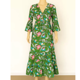 Cotton Maxi Dress - Wild Poppy Print