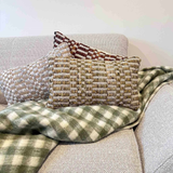 Cushion - Woven Leather and Jute 30 x 50