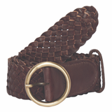 Woven Washed Leather Belt